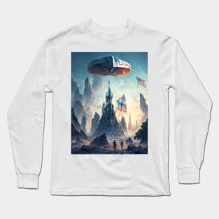 "Liberty Unbound: A Futuristic Independence Day Celebration Long Sleeve T-Shirt